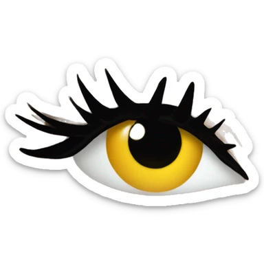 false eyelashes sticker