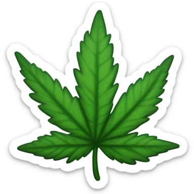 emo weed leaf sticker