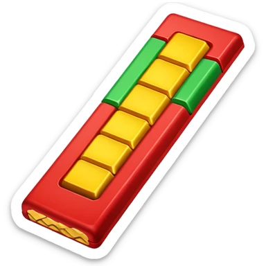 Rød-gul-grønn KVIKK LUNSJ bar sticker