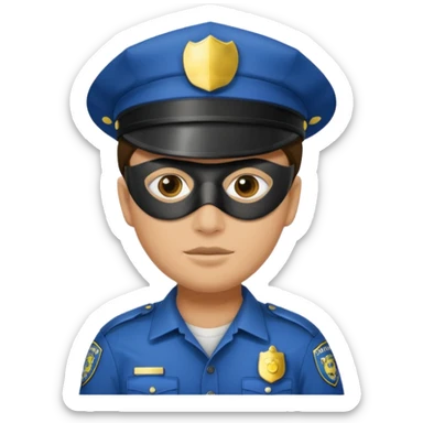 thief, Police hat, thief mask. sticker