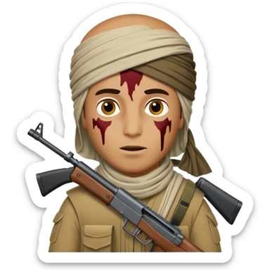 taliban soldier with gunshot wound to the head sticker