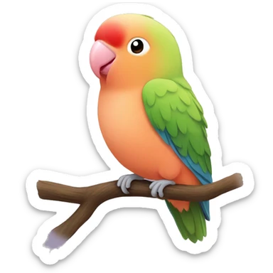 Cute peach faced lovebird  sticker