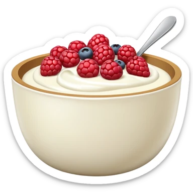 Yoghurt bowl sticker