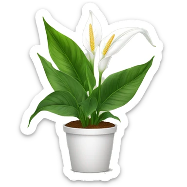 Peace lilies plant sticker