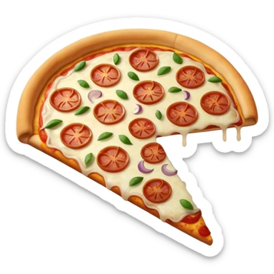 pizza with lots of onions sticker