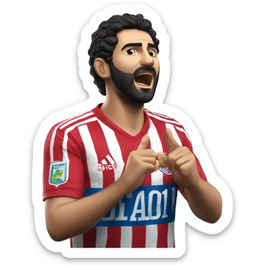 I'm honing a description of Arda Güler's goal celebration, noting his right hand on his chest and his left hand raised, mirroring the specified gesture. This aligns perfectly with known details. sticker