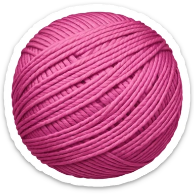 Rolled Yarn Ball pink sticker