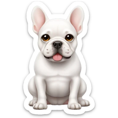 White Frenchie sticker