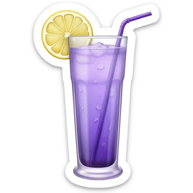 Lavender lemonade in tall rubbed glass  sticker