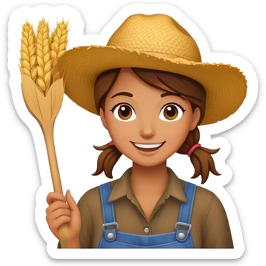 Agricultrice contente qui dit yes sticker