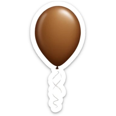 brown balloon sticker