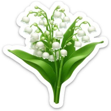 lily of the valley flower bunch sticker