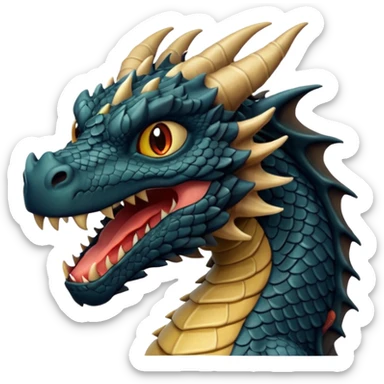 dragon negro sticker