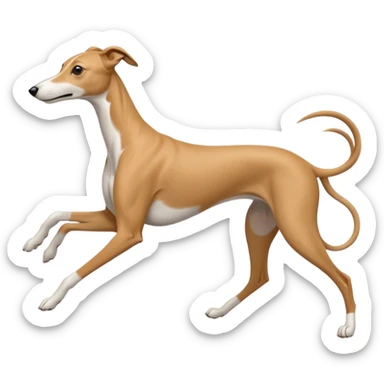 Greyhound running linear 𓃥 sticker