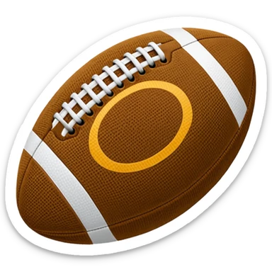 Corduroy ribbed football sticker