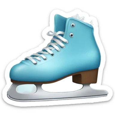 Ice skates with snowflake sticker