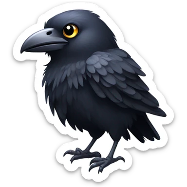 Make a cute raven sticker