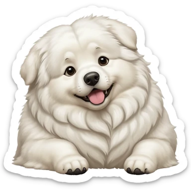 Great Pyrenees Belly Rub Emoji sticker