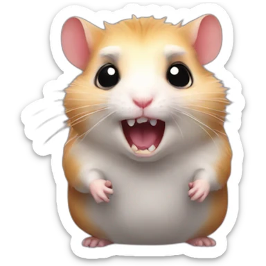 Hamster vampire sticker