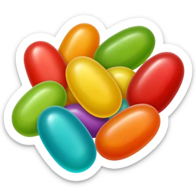 Jelly bean sticker