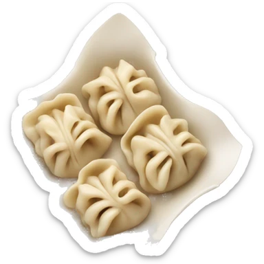 create dumplings with meat sticker