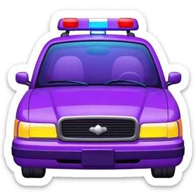 purple police car light sticker