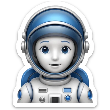 astonaut robot copilot sticker