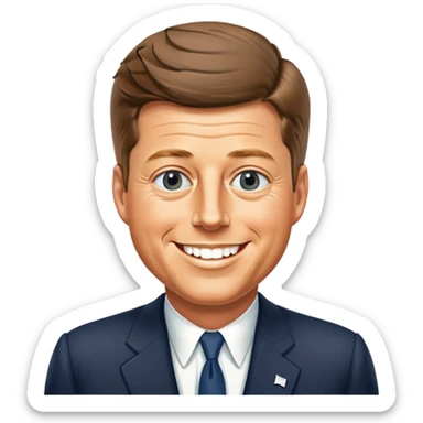 Portrait of John F. Kennedy sticker