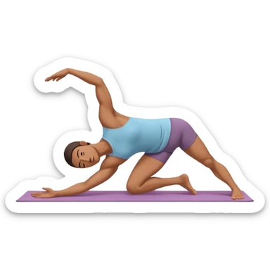 downward dog yoga pose sticker