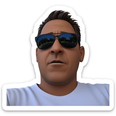 cool guy in sunglasses sticker