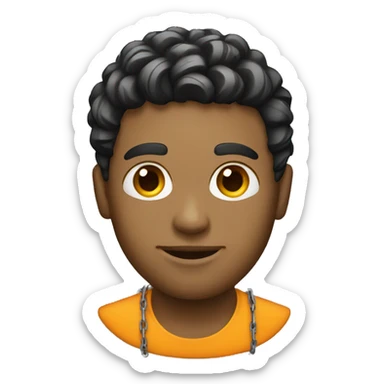 Guy with a chain with a fade  sticker