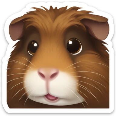 dark brown and brown guinea pig sticker