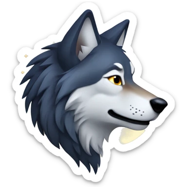 alpha wolf howl magical universe stars  sticker