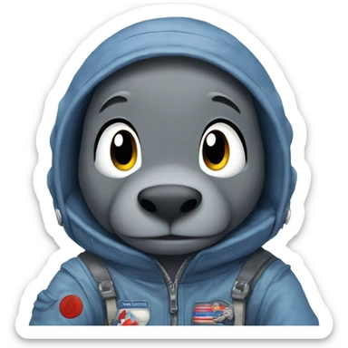Eeyore wearing a flight suit sticker