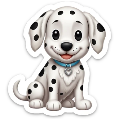 A happy Dalmatian  sticker