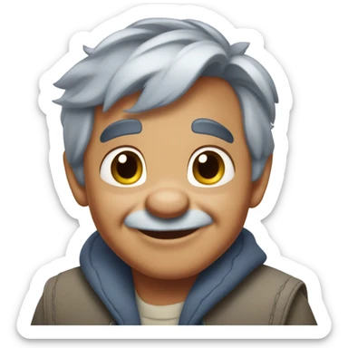 Gray haired Disney Stitch sticker