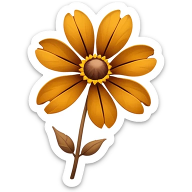 a dead flower with petals dropping sticker