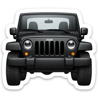 Black jeep wrangler  sticker