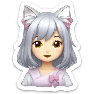 neko girl sticker