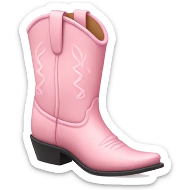 light pink cowboy boot sticker