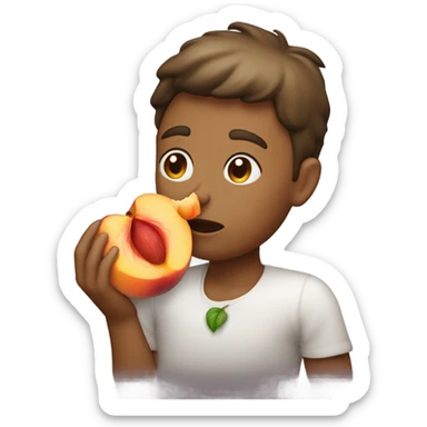Eat peach sticker