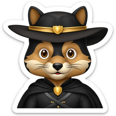 zorro mascota sosteniendo un neumático sticker