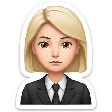 Disgruntled  female lawyer sticker