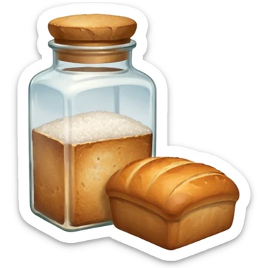  a one victorian bottle of salt and a loaf of bread sticker