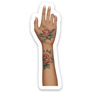 Feminine arm with tattoos sticker