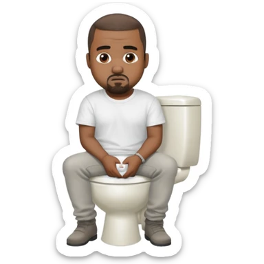 Kanye on toilet sticker