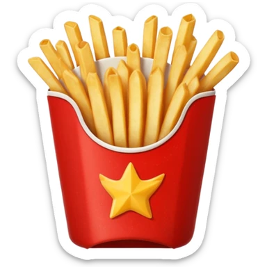 french fries with ketchup sticker