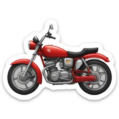 red motorcycle  sticker