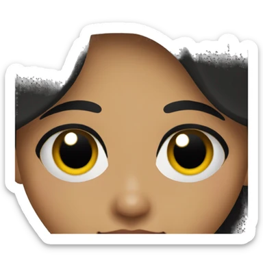 Mexican girl with black hair and eyeliner sticker