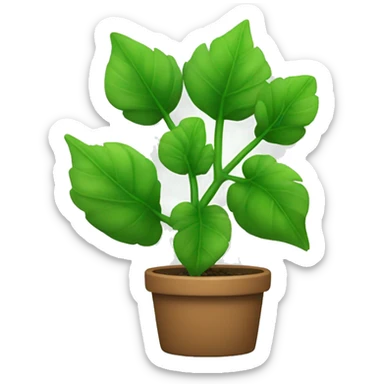 three leafed green plant sticker